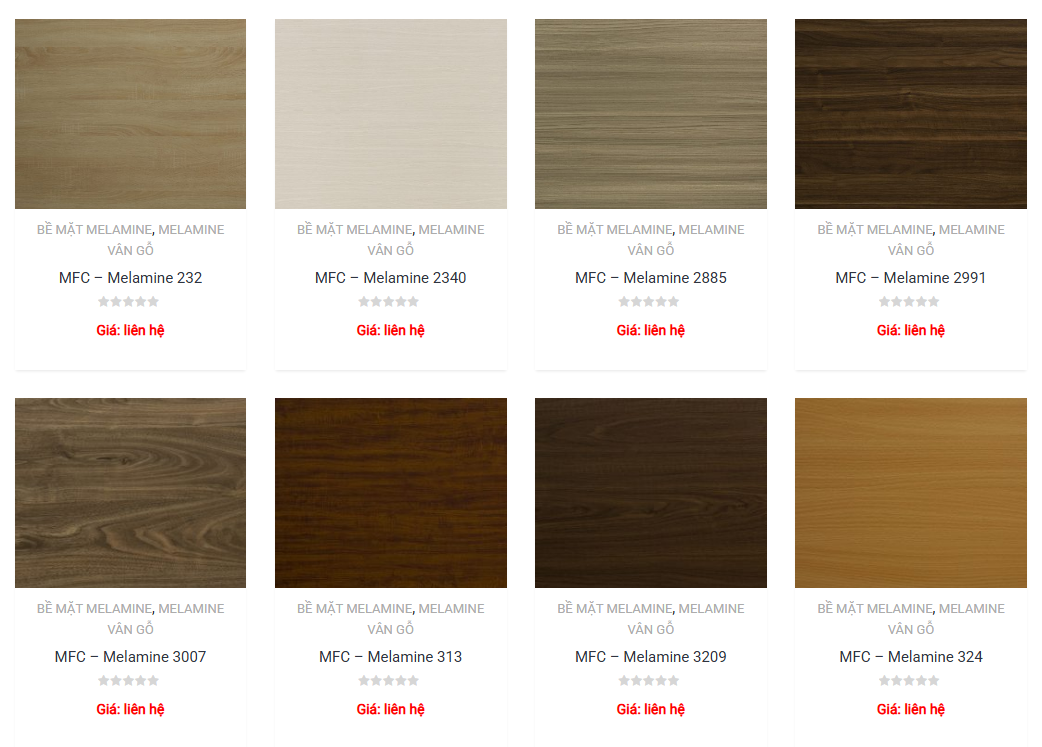 Bảng màu melamine vân gỗ 02