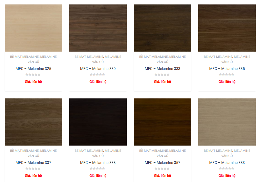 Bảng màu melamine vân gỗ 03