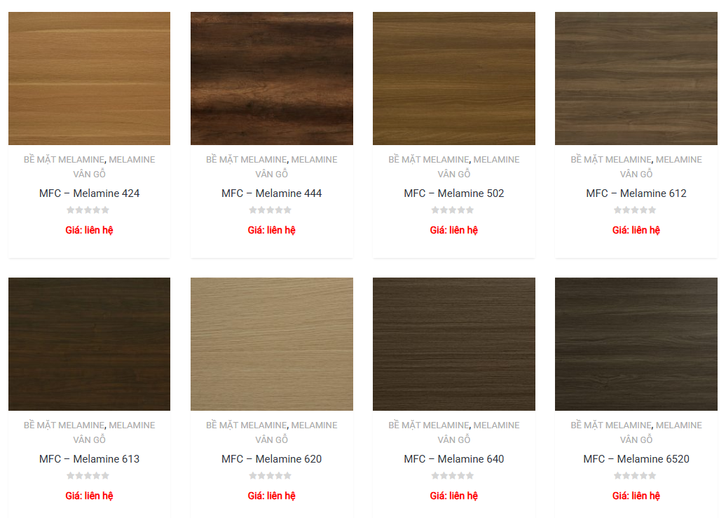 Bảng màu melamine vân gỗ 05