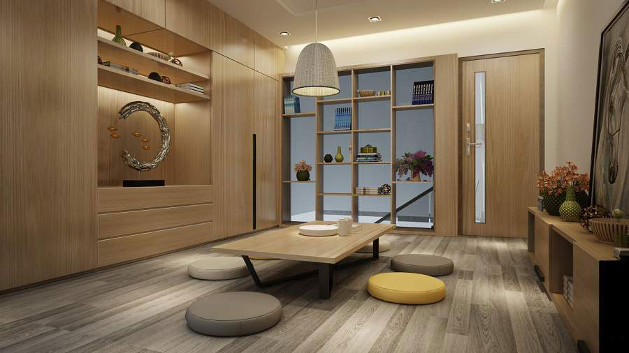 Hình ảnh nội thất làm từ gỗ veneer