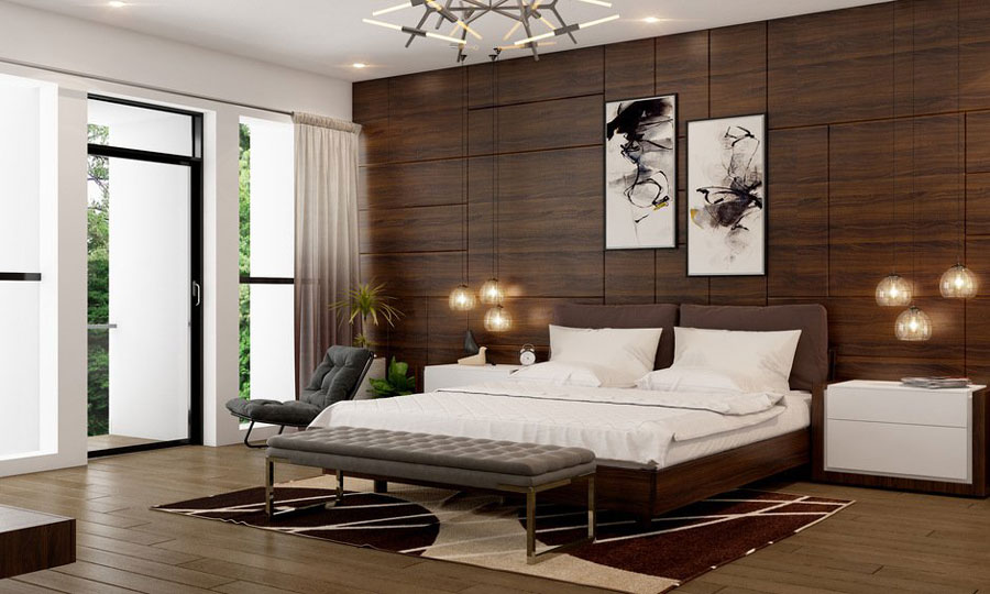 Hình ảnh nội thất làm từ gỗ veneer