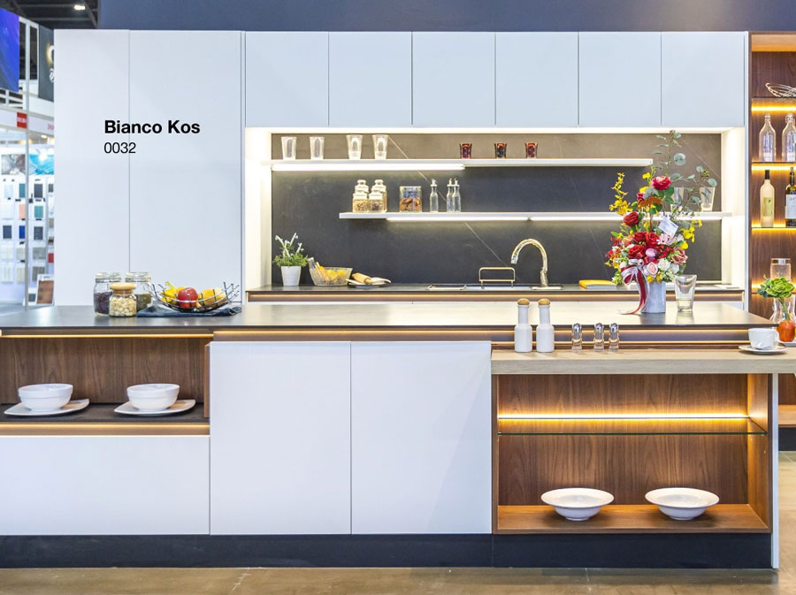 Tủ bếp làm từ nhựa phủ Laminate